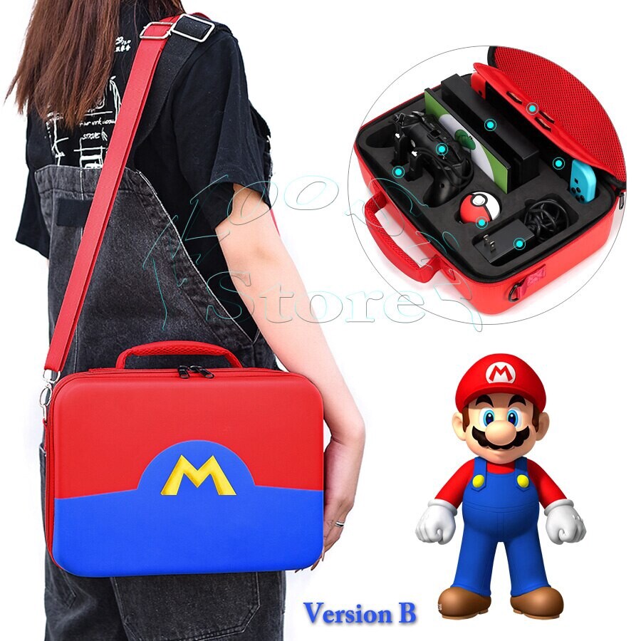 Hộp Đựng Nintendo Switch Lớn Phụ Kiện NS Hộp Đựng Máy Điều Khiển Hộp Đựng Túi Xách Tay Có Công Tắc
