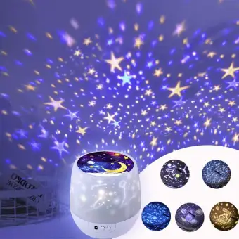 rotating star projector night light