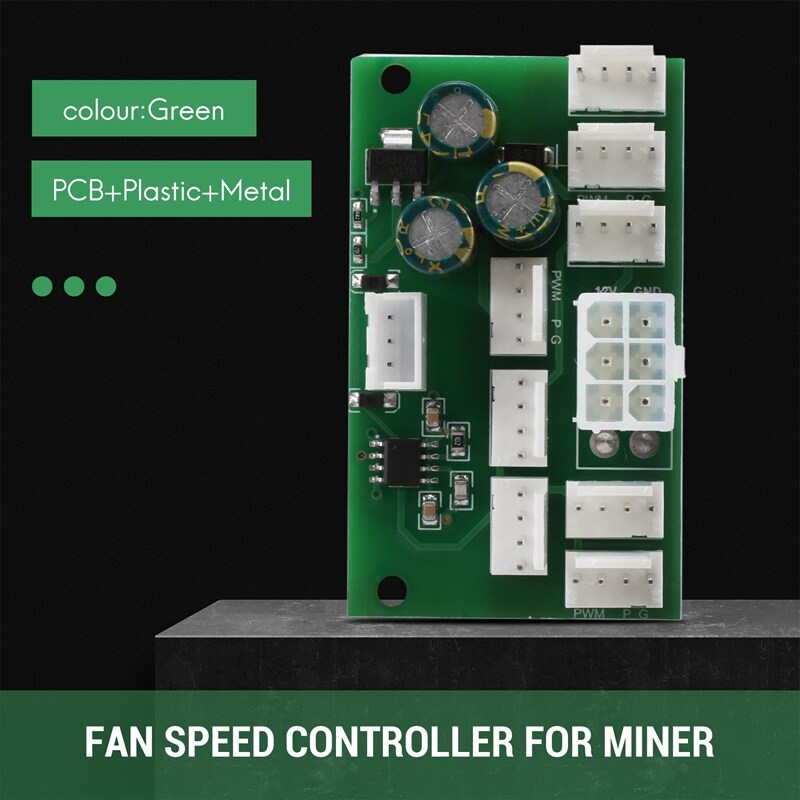 Computer Case Miner Fan Speed Controller 8-Channel Fan Hub PWM High-Power Violent Fan Controller Fan Speed Governor