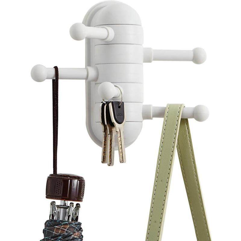 Teekeer Creative Multipurpose Home Wall Mounted Organizer Rack Hanger 5 Hooks