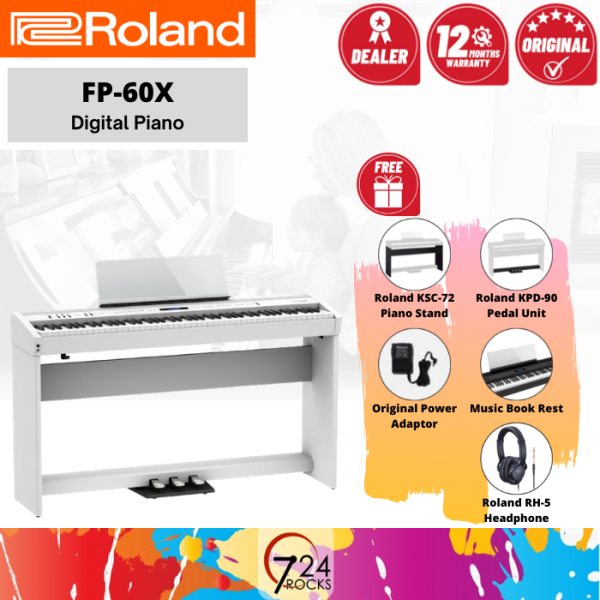 Roland FP-60X 88-key Digital Piano Home Package (FP60X / FP 60X) - WHITE Malaysia
