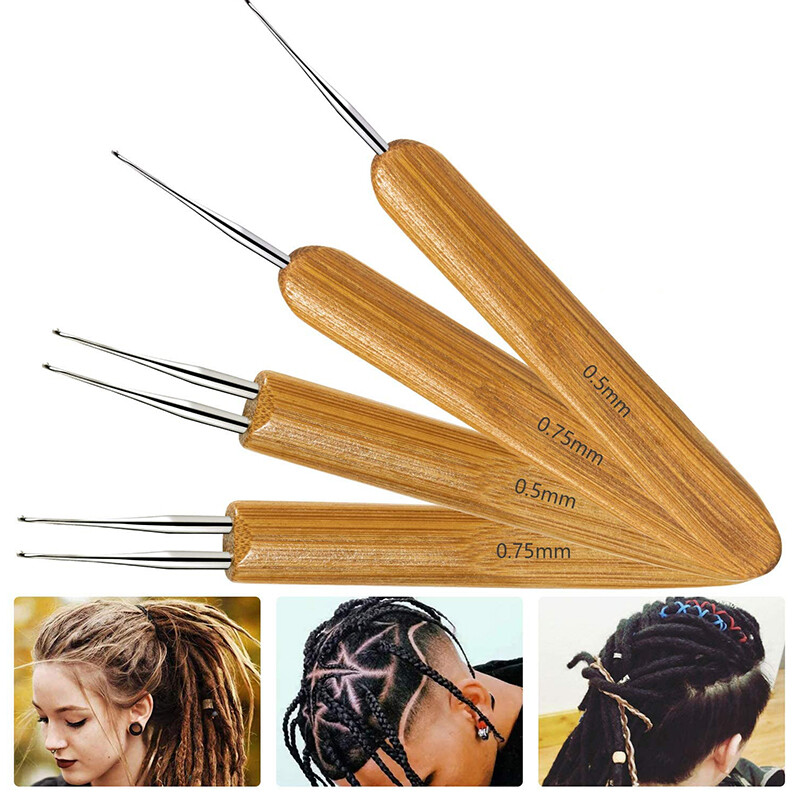 BEAUTYBIGBANG 0.5mm and 0.75 mm Wig Dreadlock Crochet Hook  Needle Weaving Crochet Dirty braid Hook Tool