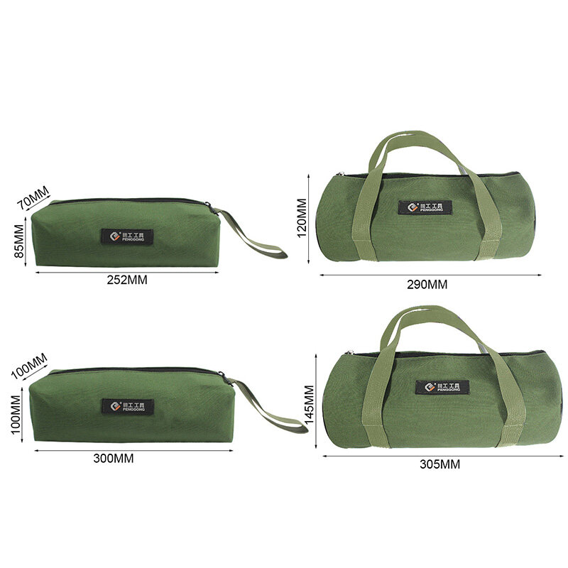 Manooby Durable Thicker Canvas Tool Pouch for Electrical Tool Storage Organizer Bag