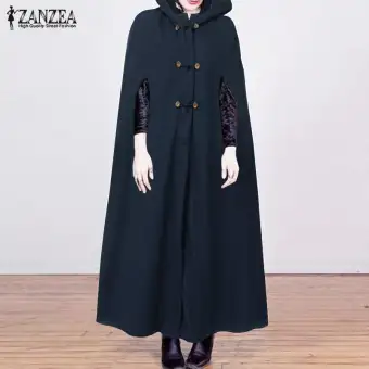 long cape coat with hood