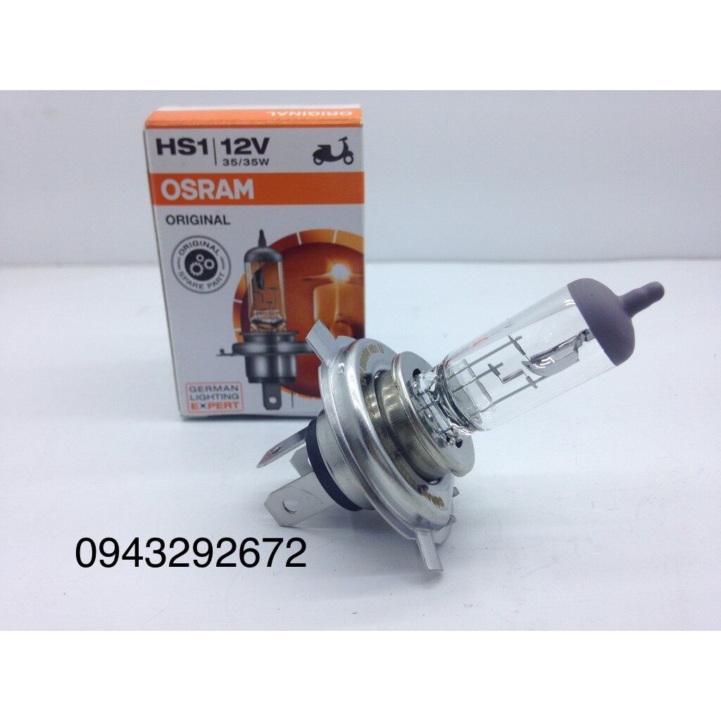 Bóng pha osram 12v / 35w bóng 3 chân h4 lắp cho wave rs, rsx, airblade, lead...