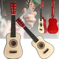23 ”gỗ Người Mới Bắt Đầu Thực Hành W/6 Dây Đỏ Acoustic Dành Cho Trẻ Em Kids