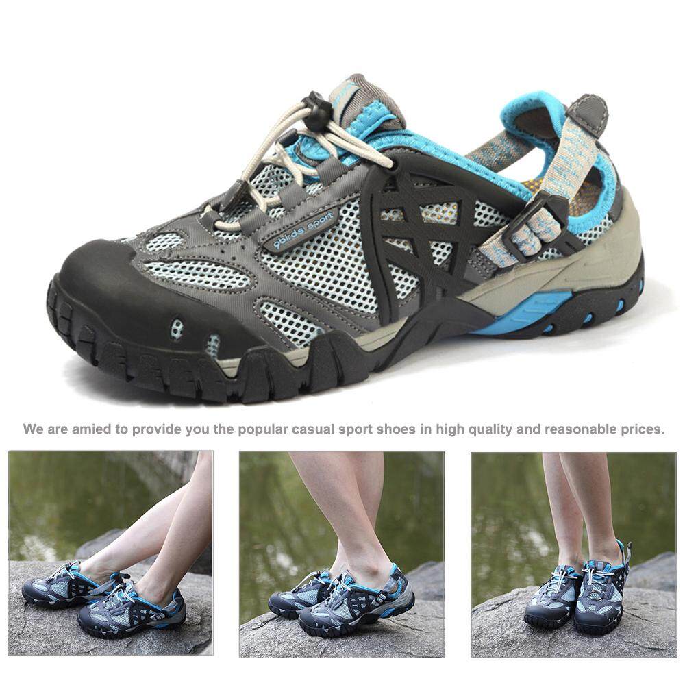 Men Hiking Shoes,Outdoor Mesh Casual Shoes Breathable Wearable Hiking Sneaker Light and Quick-Drying Running Shoes,Gray,38EU