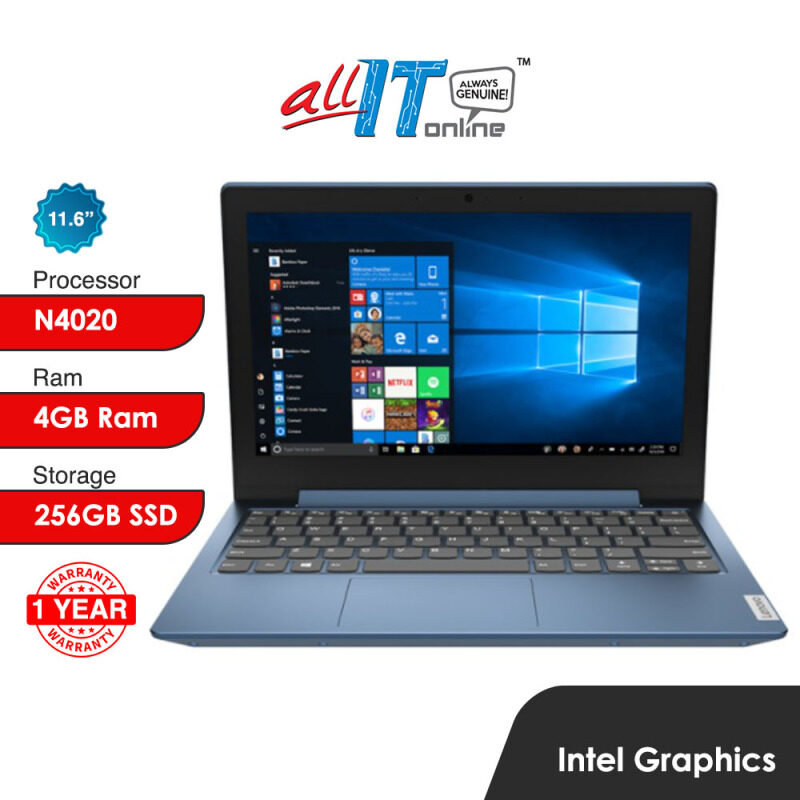 Lenovo IdeaPad 1 11IGL05 81VT003RMJ 11.6 Laptop Ice Blue (Celeron N4020, 4GB, 256GB SSD, Intel, W10H) Malaysia