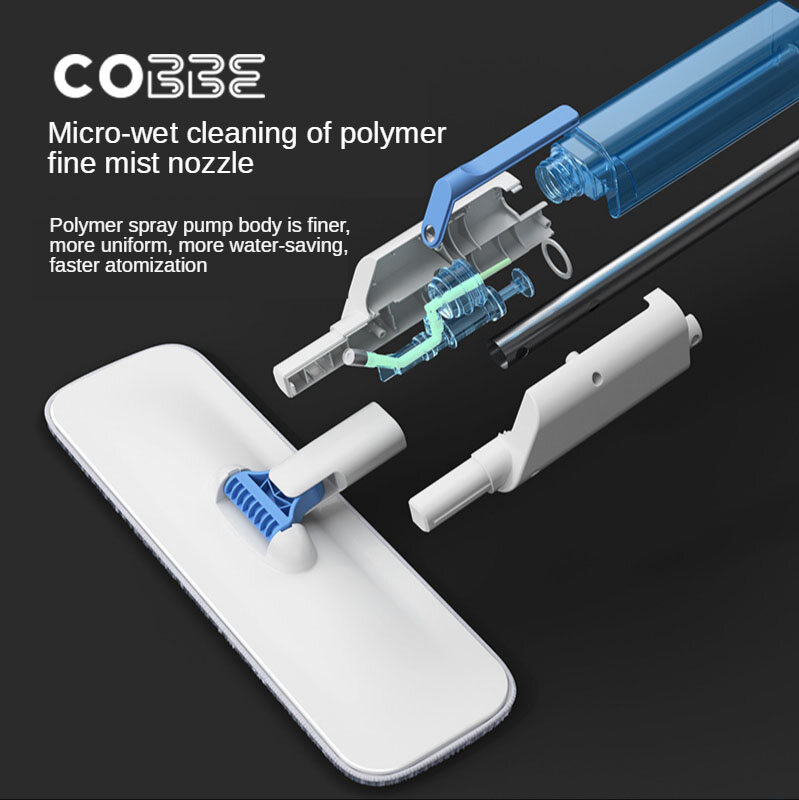 Cây Lau Nhà Cobbe, Cây Lau Nhà Xoay 360 Độ, Dụng Cụ Vệ Sinh Nhà Bếp