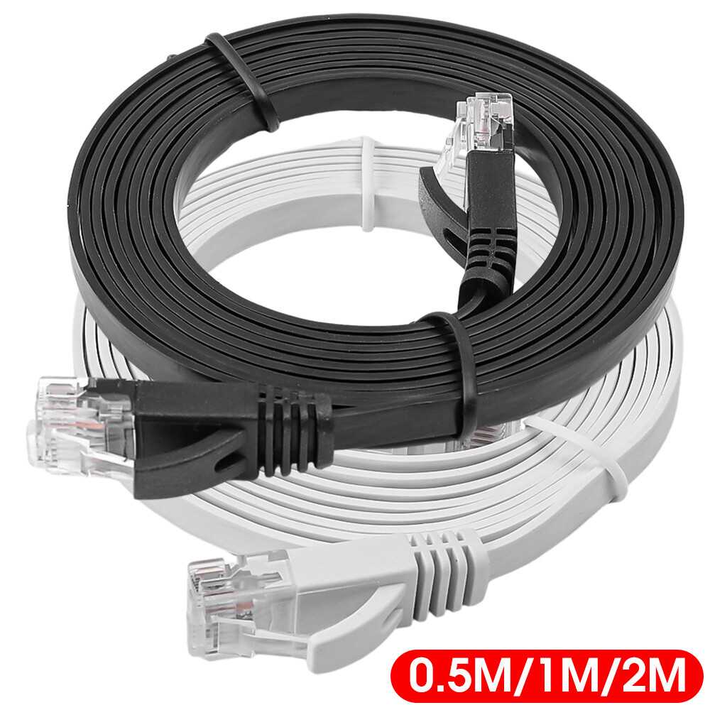 Category 6 Gigabit Flat Network Cable Invisible Ultra-thin Network Cable for High-speed Transmission By TV Box for Home Use