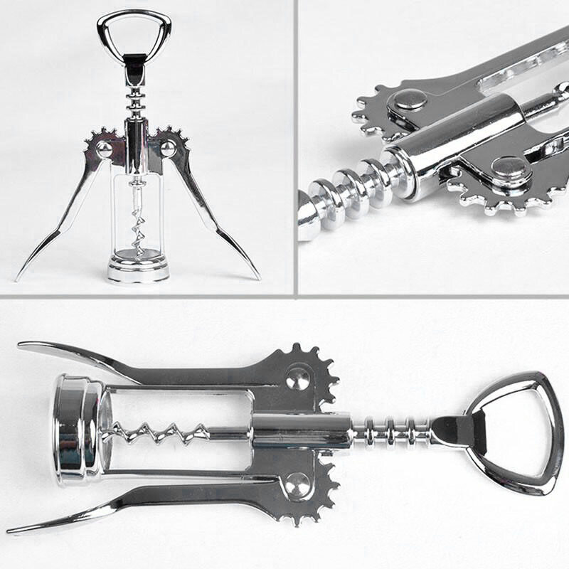 Stainless Steel Wing Style Red Wine Corkscrew Bottle Pull Opener Wine Cork Tool