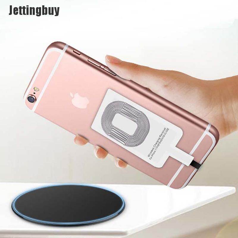 [Jettingbuy] Support Micro USB Type C Qi Wireless Charger Adapter Induction Receiver Coil Pad