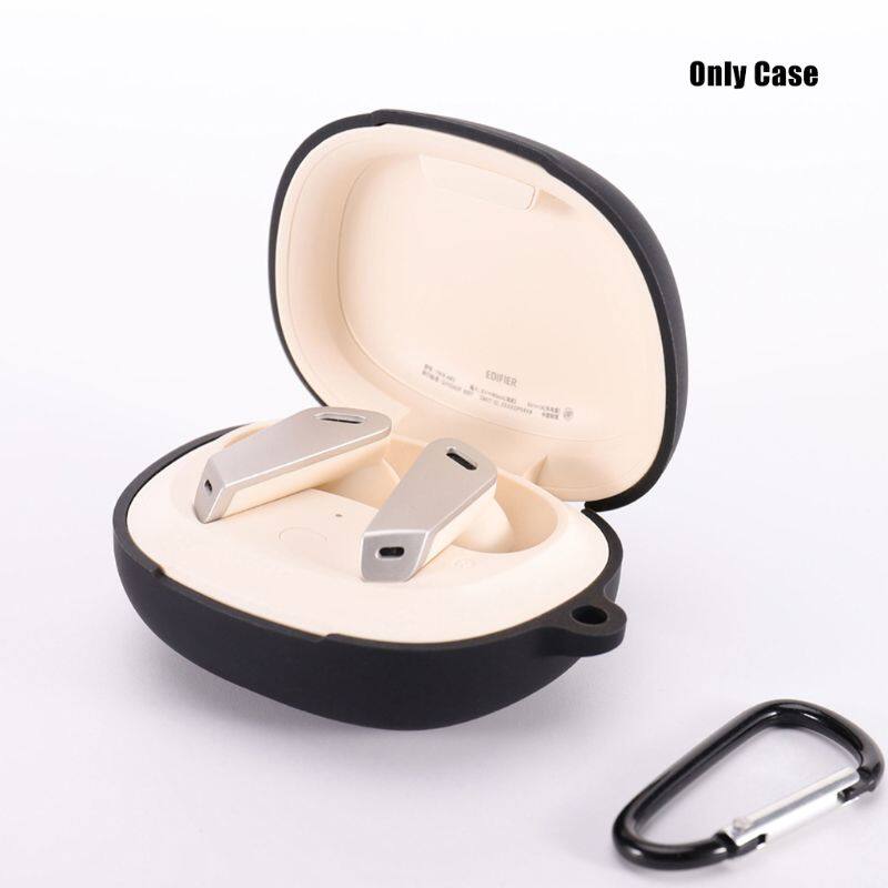 [Hot]Dust-proof Protective Cover Soft Silicone Case with Carabiner for EDIFIER TWS NB2 Bluetooth Headphones