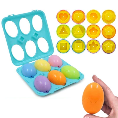 Dolity Montessori Shape & Color Matching Eggs Fun Educational Learning Toys Puzzle