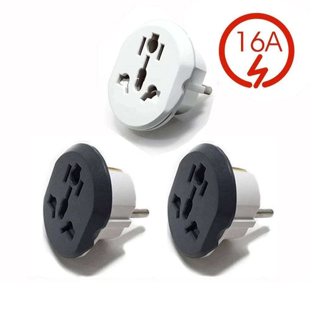 ROVII เต้ารับไฟฟ้า EU Plug Converter ปลั๊กยุโรปปลั๊กไฟ16A 250V AU UK CN