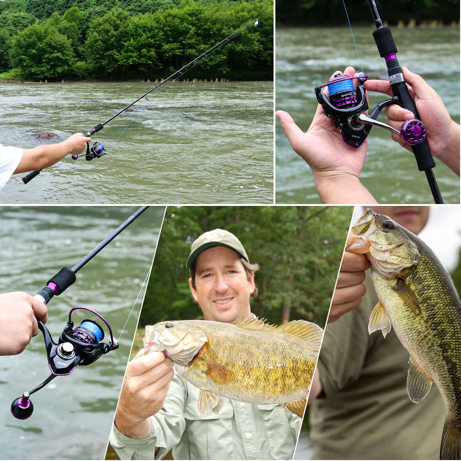 Sougayilang Fishing Rod Full Set 1.8M/2.1M Carbon Fiber Fishing Rod And