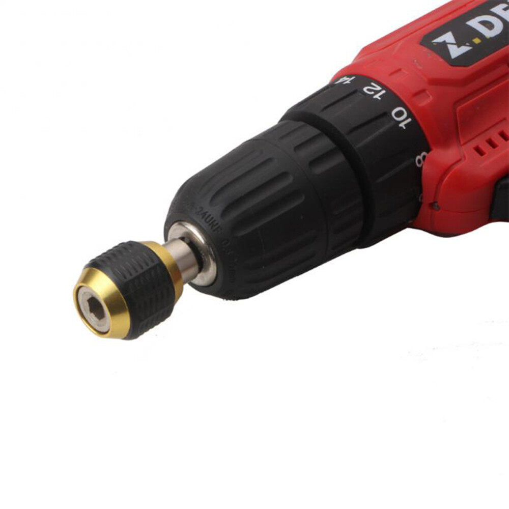 60mm Keyless Drill Chuck Screwdriver Impact Driver Adaptor 1/4 Inch Hex Shank Drill Bit Tool Quick Change Convertor Adapter Tools