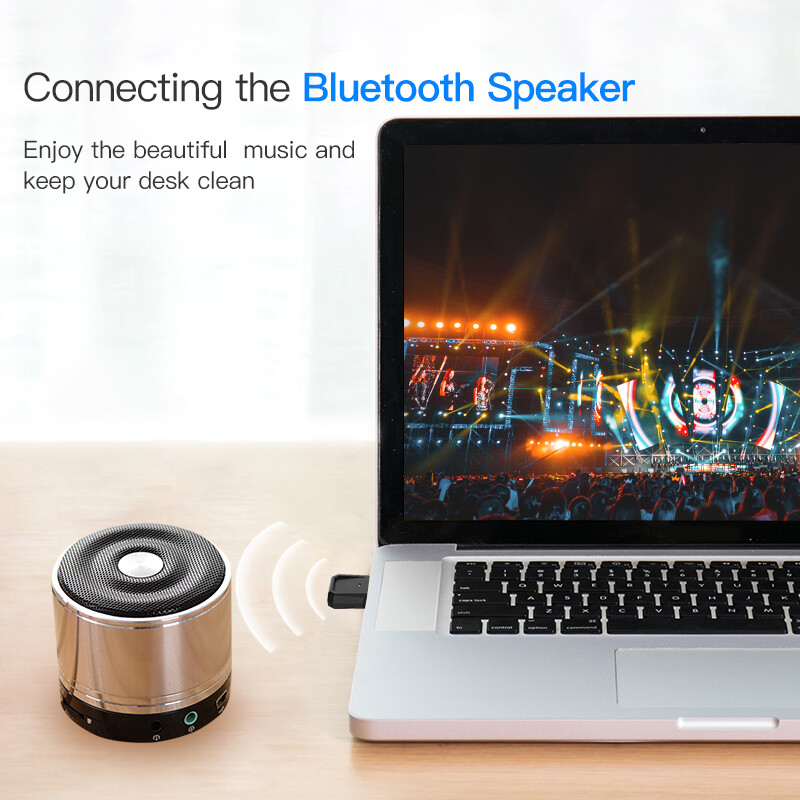 VAORLO 5.0 Không Dây USB Bluetooth Adapter Cho Máy Tính Máy Tính Xách Tay Mini Bluetooth Dongle Cho Chuột Gamepad Máy In PC USB Adapter Transmitter