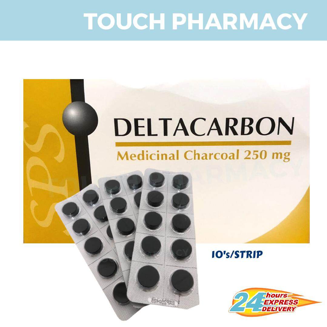 DELTACARBON Medicinal Charcoal 250mg 10 Tablets/STRIP Lazada