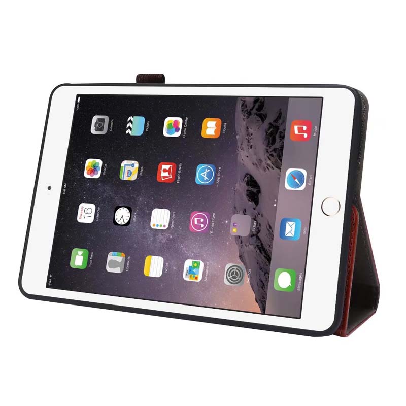 Ốp Da PU Cho iPad Mini 1 2 3 4 5 6 Ốp Chống Rơi Ốp Bảo Vệ IPadMini Mini6 Giá Đỡ Đứng Có Khe Cắm Thẻ