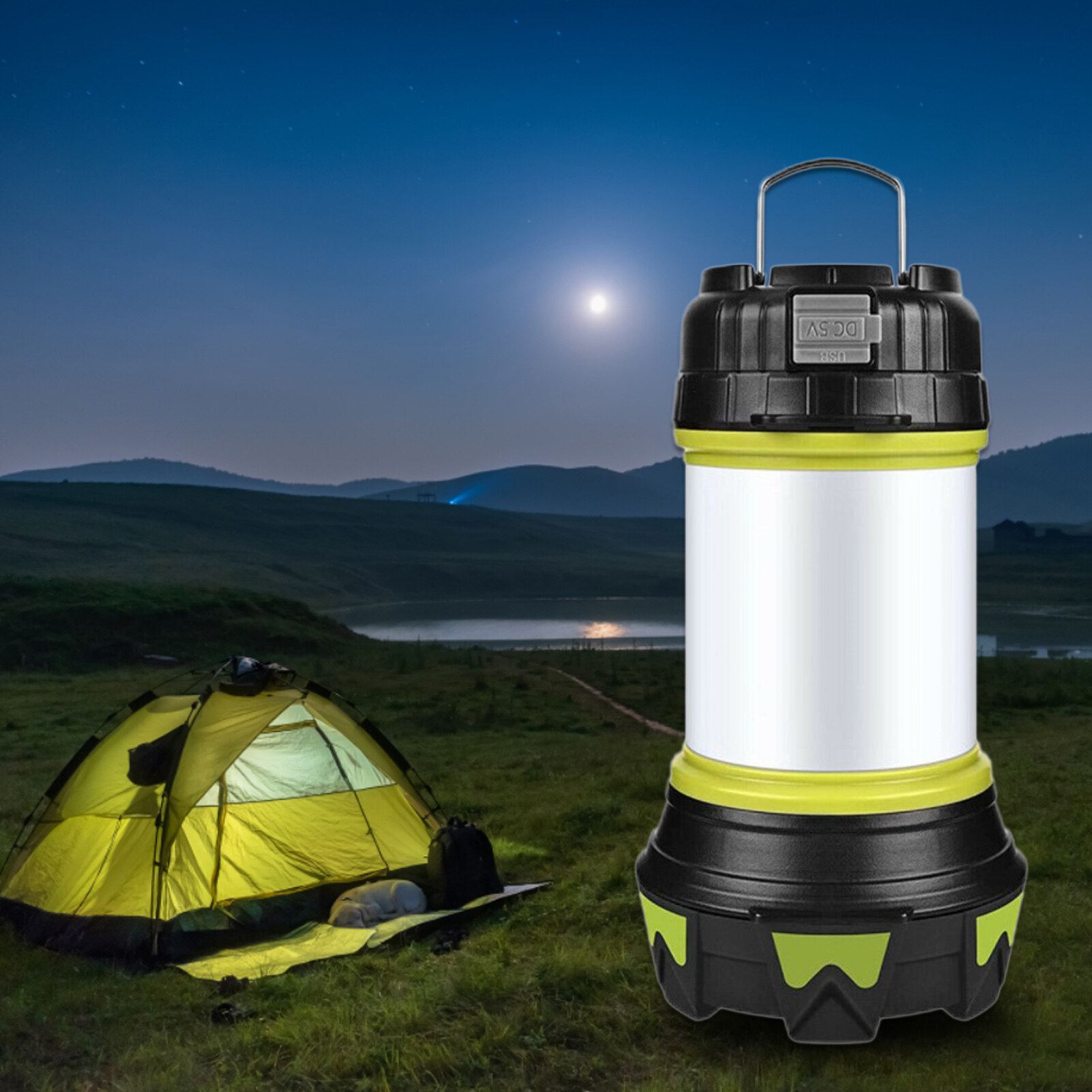 Led Camping Light with Usb Charging Bright and Energy-efficient Camping Light Portable Usb Rechargeable Camping Light Long Battery Life Multi-functional Outdoor Emergency Illumination Ideal