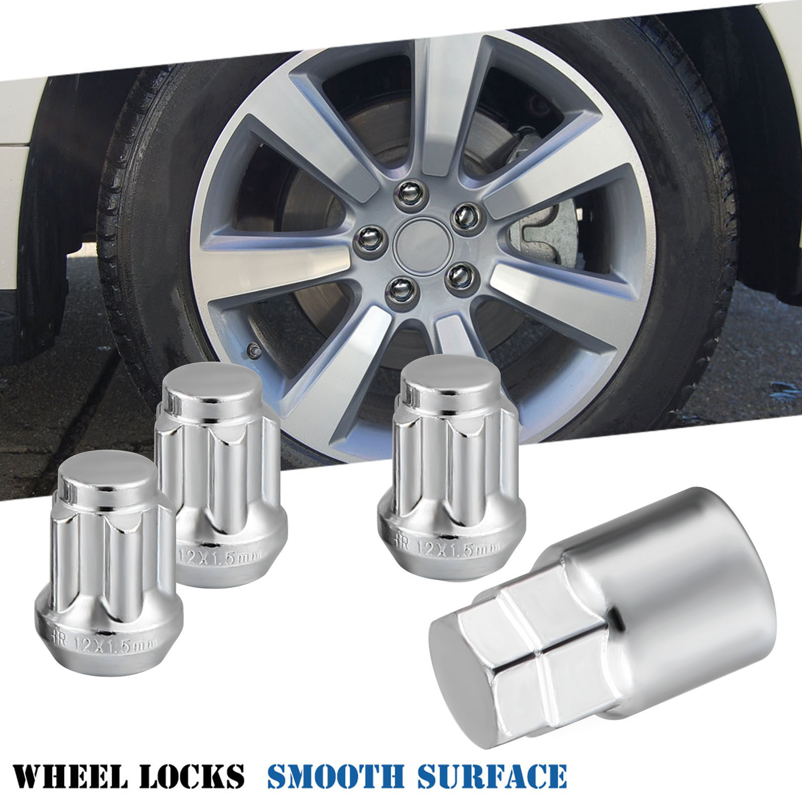 4 Cái Khóa Bánh Xe Thông Dụng Lug Nuts Đai Ốc Khóa Chống Trộm Với 1 Cái Tay Áo