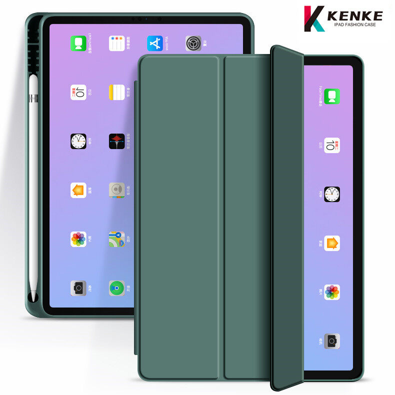 Kenke iPad case, for: iPad 2020 Pro11/12.9, built-in pen tray, with sleep and wake-up function, case ipad pro 11 2020, TPU/silicone material, fully wrapped protection, and the side can be charged with a pen. ipad pro 2020 case