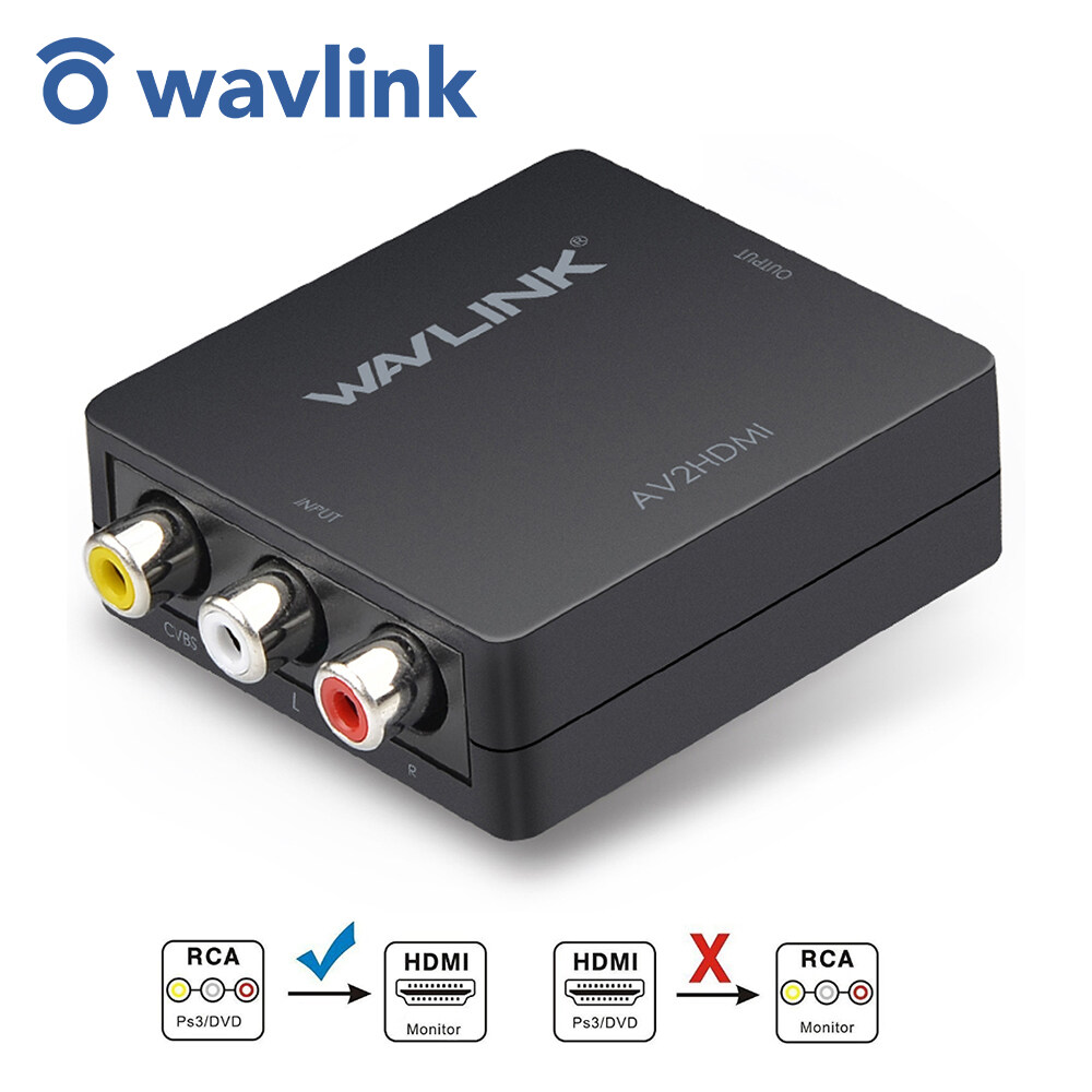 Wavlink 1080P RCA CVBS Composite AV to HDMI Converter Adapter