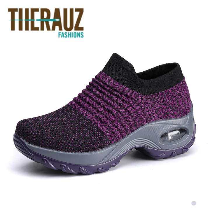women's fashion breathable mesh platform sneakers