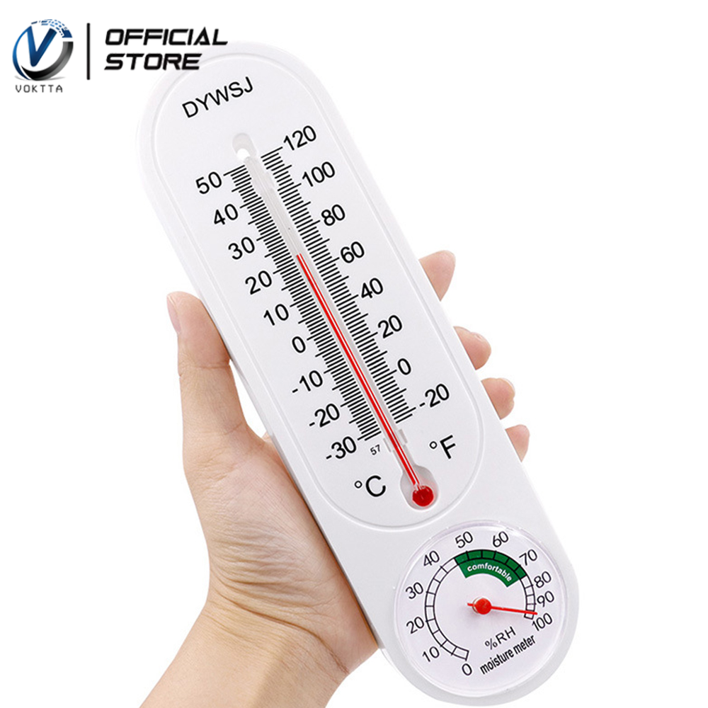 Voktta nhiệt kế kỹ thuật số trong nhà máy đo độ ẩm máy đo nhiệt độ và độ ẩm gia dụng gắn tường nhiệt kế kho lưu trữ nhiệt kế
