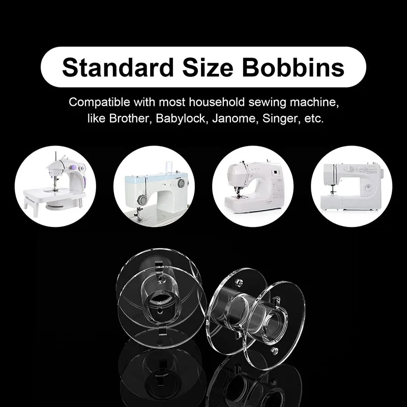 Trong suốt ống chỉ máy may nhà nhựa rỗng spool bobbins dụng cụ may mặc Phụ kiện phổ chủ đề bobbin