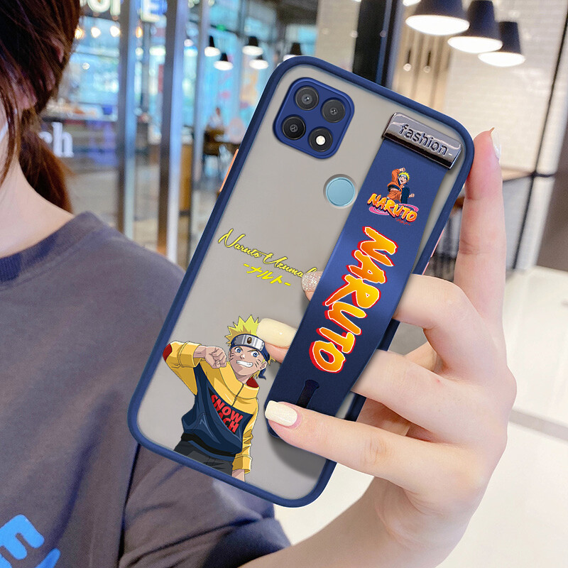 Ốp UCUC Dành Cho OPPO A15 /OPPO A15S (Có Dây Đeo Cổ Tay) Ốp Lưng Hoạt Hình Mờ Chống Sốc, Uzumaki  Dành Cho Bé Gái Ốp Bảo Vệ Toàn Bộ Ống Kính Ốp Điện Thoại Siêu Mỏng OPPOA15