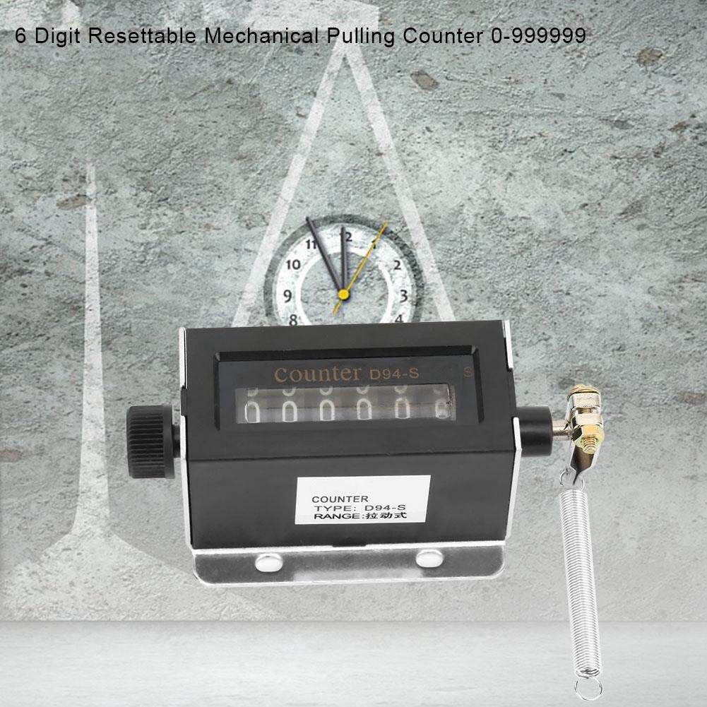 D94-S 6 Digit Resettable Mechanical Pulling Counter 0-999999