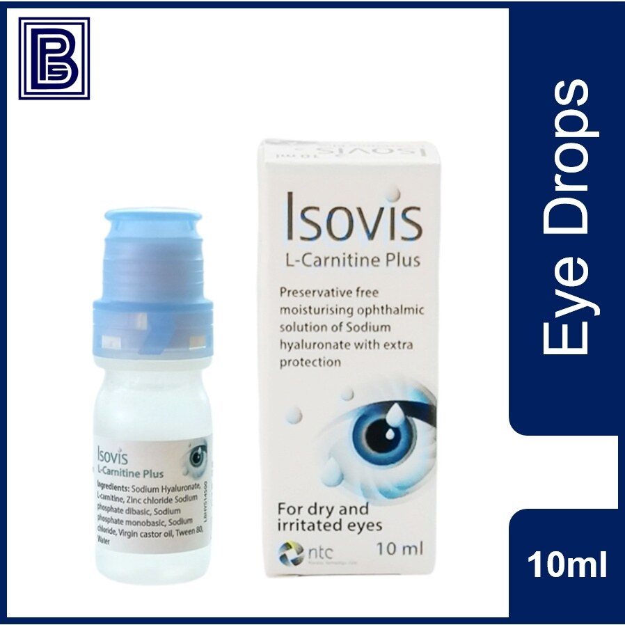 New sale NTC Isovis LCarnitine Plus Eye Drops For Dry Irritated Eyes
