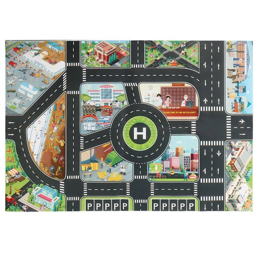 TESDFD Mats For Baby Educational Toy Traffic Car Map Car Climbing Mats Baby Play Mat Children Gift Road Carpet Playmat Climbing Mats Toys City Parking Lot Roadmap DIY Traffic Road Signs
