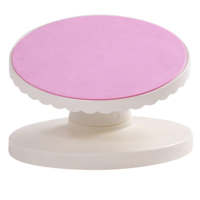 Cake Turntables Decorating Base tool Turntable Platform Round Rotating 360 degrees Revolving Cakes Stand plate tools - intl