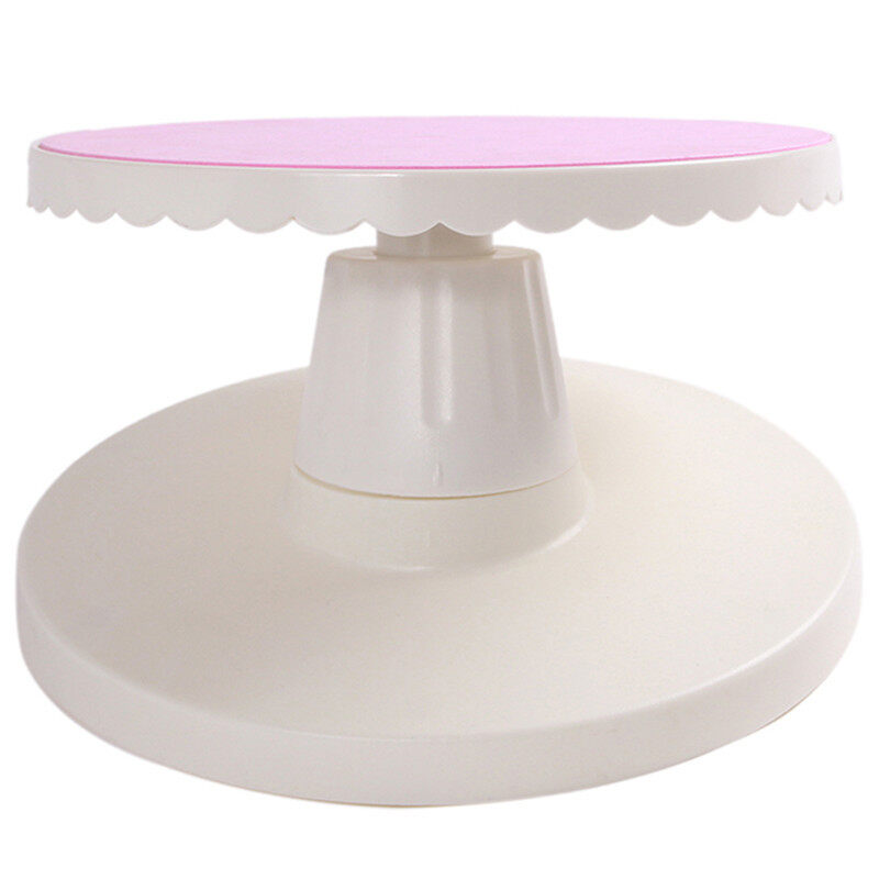 Cake Turntables Decorating Base tool Turntable Platform Round Rotating 360 degrees Revolving Cakes Stand plate tools - intl