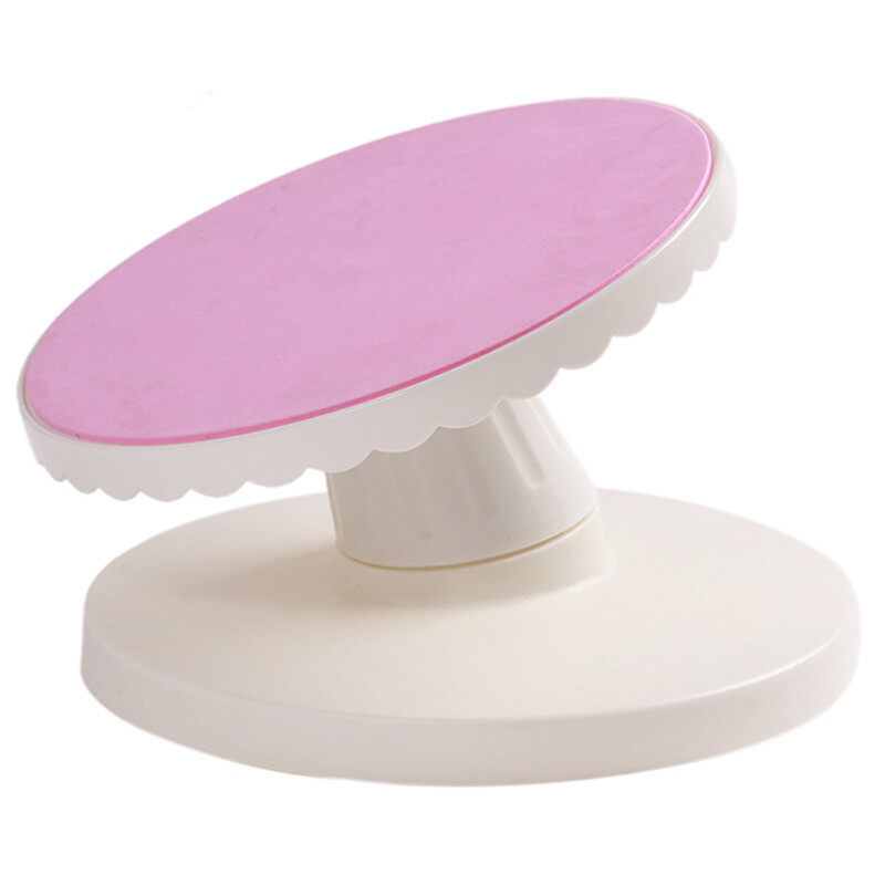 Cake Turntables Decorating Base tool Turntable Platform Round Rotating 360 degrees Revolving Cakes Stand plate tools - intl