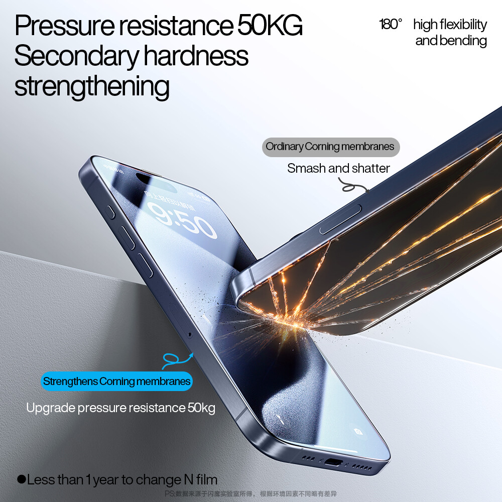 Smartdevil Corning màn hình mặt kính bảo vệ cho iPhone 15 Pro max iPhone 15 Plus iPhone 16 Pro Max iPhone 16 Plus che phủ toàn màn hình Phim kính cường lực Màu Xanh Lá Cây Ánh Sáng Chống-Nhìn Trộm Chống-Dấu Vân Tay