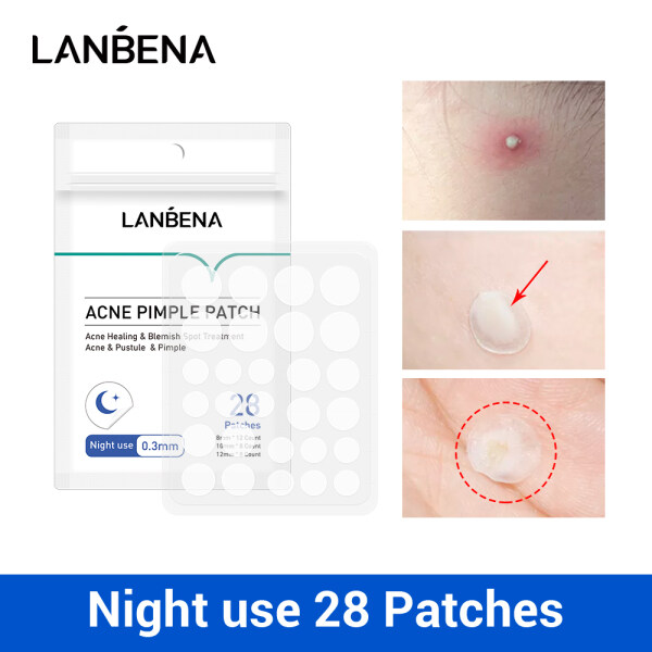 LANBENA 28 Miếng dán điều trị mụn và vết thâm vô hình, sử dụng vào ban đêm - INTL