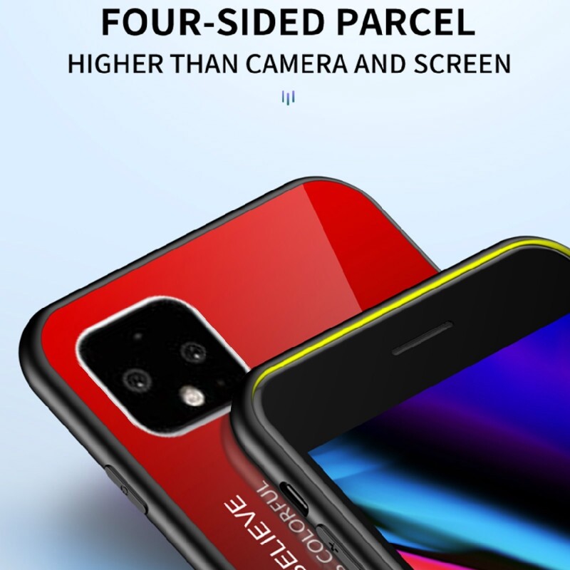 Zeallion Cho [Google Pixel 1 4 XL] Ốp Lưng Kính Cường Lực Gradient Ốp Bảo Vệ Điện Thoại