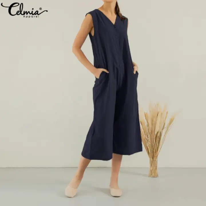dungaree culotte jumpsuit