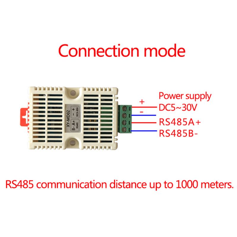 Temperature & Humidity Transmitter SHT20 Sensor High Precision Monitoring Modbus RS485