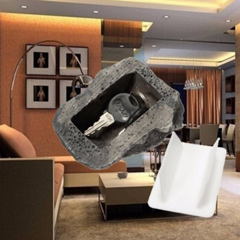 Fake Rock Key Hider Waterproof Dustproof Realistic Shape Safe Stone Key Box for Home
