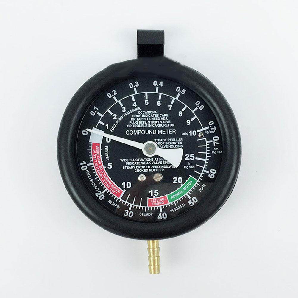 High Precision Car Engine Vacuum Pressure Gauge Meter For System Vacuum System Sealing Leak Checker Tool