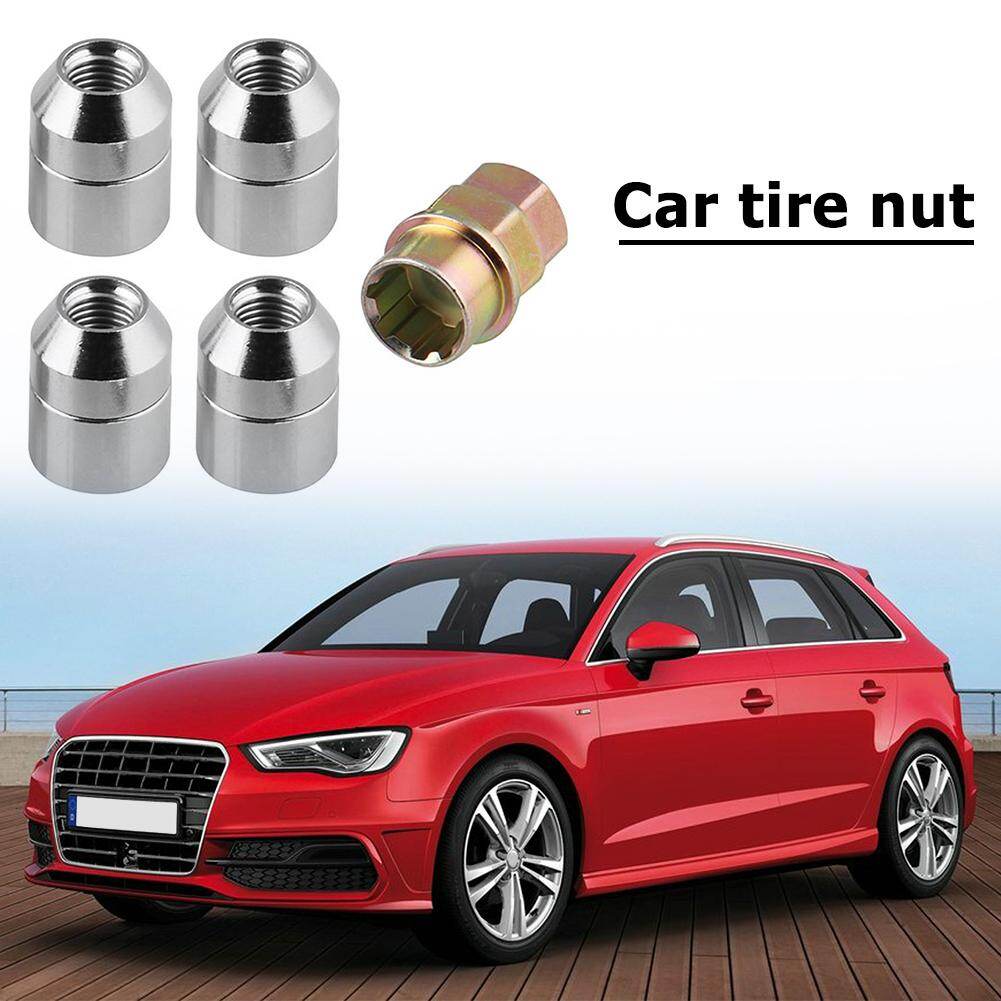 M12x1.5 Wheel Lock Lug Nuts 4 Anti Theft Locking Nuts+1 Key Set Universal