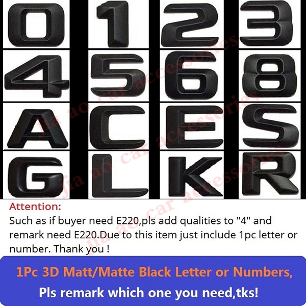 How New 3D Matt Black W212 213 Car Emblem E350 E320 E250 E300 E220 E200 E280 E63 E CLA  Badge Sticker Logo For Mercedes Benz AMG DD6