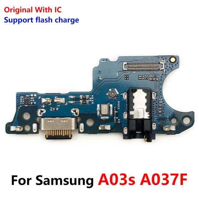 10pcs/lot, usb charging port mic microphone dock connector board flex cable for suitable for samsung a03s a037 a037f sm-a037f a03 core