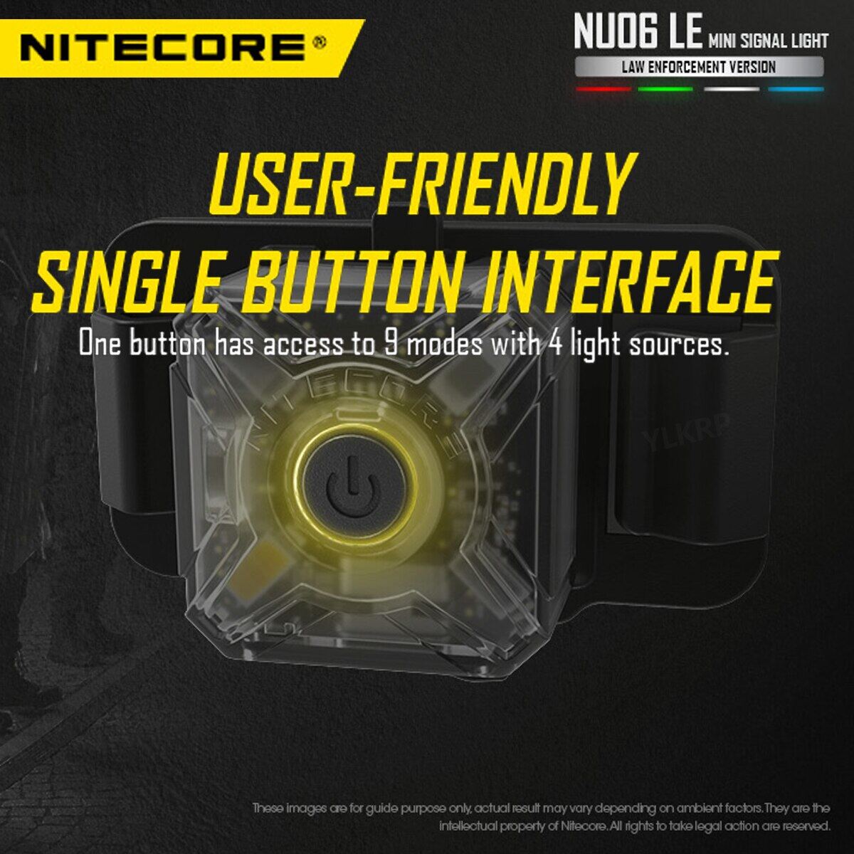 Nitecore NU06 LE headlight rechargeable signal light 9 modes can be selected 4 light sources, suitable for outdoor activities