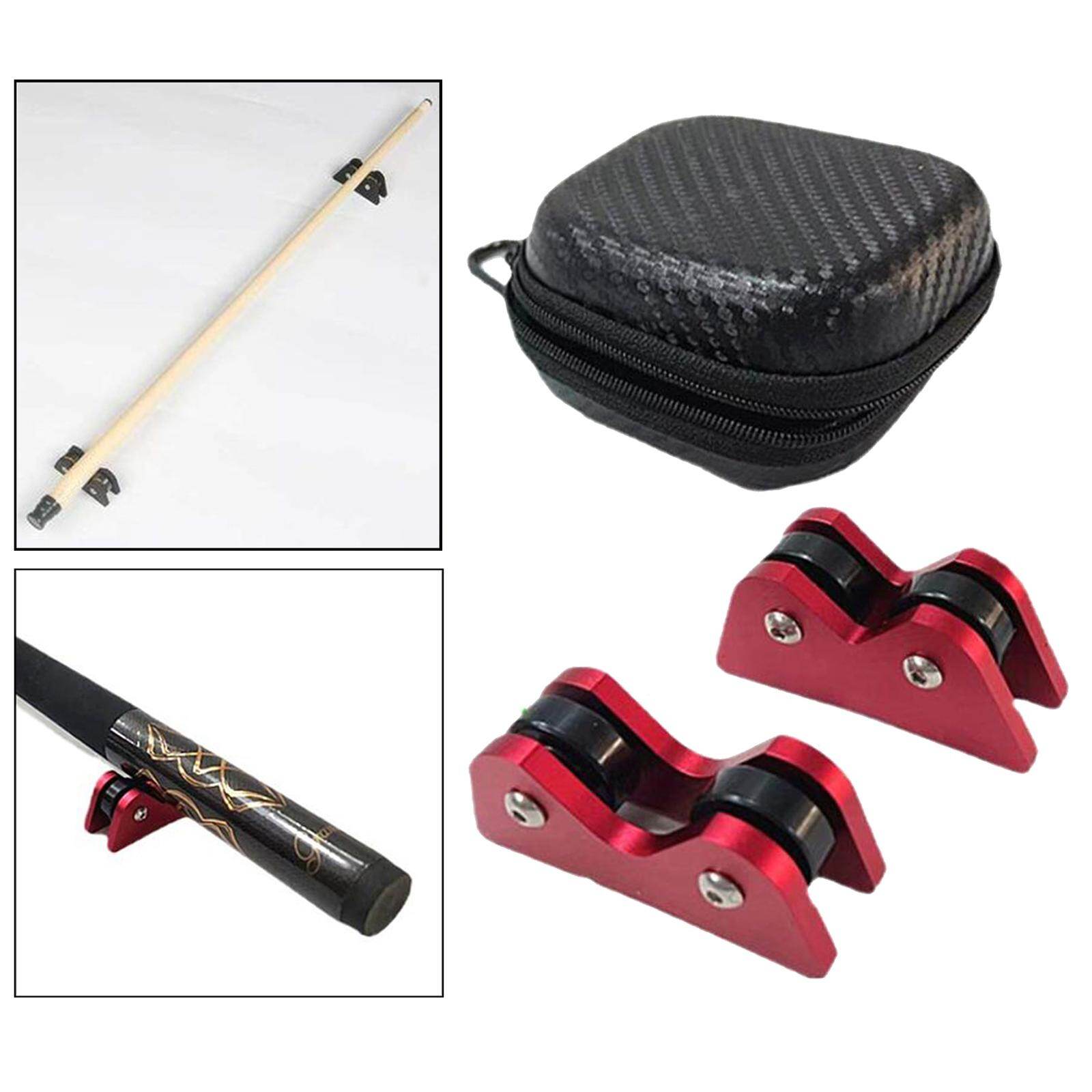 Moon BABY 2Pcs Billiard Cue Straightness Checker with Carry Case Detection